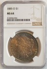 1885 O Morgan Silver Dollar MS 64 NGC $1 — photo 1