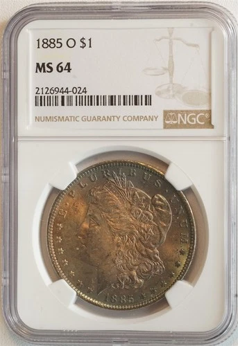 1885 O Morgan Silver Dollar MS 64 NGC $1