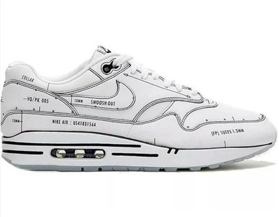 Nike Air Max 1 SKETCH TO SHELF CJ4286-100 Schematic US 10  EU 44 neu