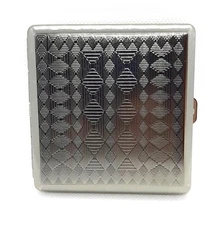 RYO Gun Metal Aztec Design King Size Cigarette Case