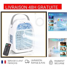 Climatiseur Mobile 4-en-1 USB Télécommande 3 Vitesses 1100ML Maison Bureau