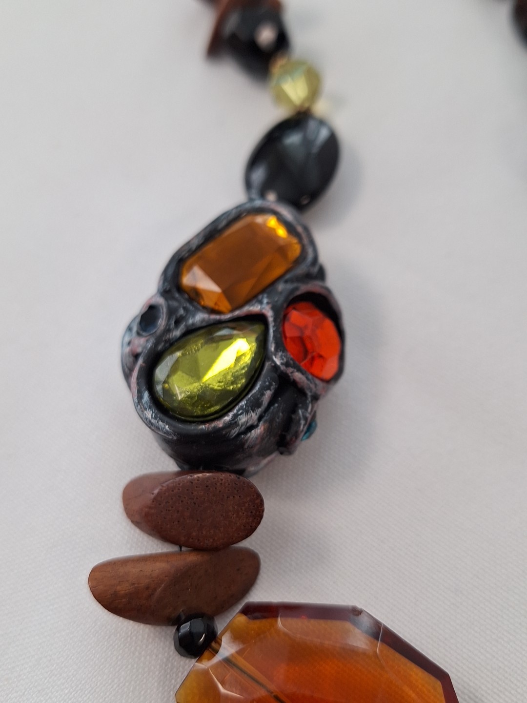 Unique Material Multicolor Boho Style Beaded Chun… - image 8