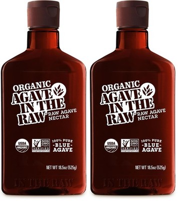Organic Agave Nectar Sweetener, Blue Syrup - 18.5 Fl Oz (Pack of 2) 