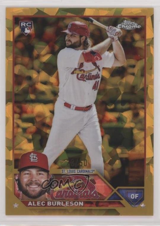 2023 Topps Chrome Sapphire Edition Gold /50 Alec Burleson #622 Rookie RC