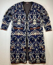 Joe Browns Autumn Love Coatigan Long Cardigan Warm Coat Blue Cream Large 12 14