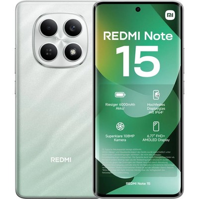 Xiaomi REDMI Note 15 128 GB Forest Green Dual SIM Smartphone Handy Mobiltelefon
