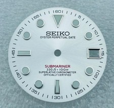 Brand-new White w/date Dial for 7S26 NH35 skx007 Diver Watch 28.5mm