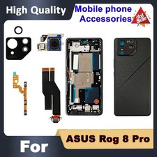 For ASUS Rog 8 Pro Screen Frame/Back Cover/Rear Camera /Charging Port/ Cable LOT