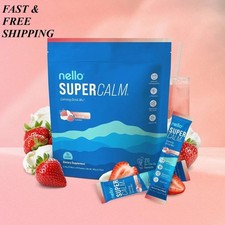 NEW Calming Drink Mix Energy Nello Super Calm &Strawberries &Cream - 20 Servings