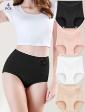 4 Pack Comfortable Panty Set Women Underwear Cotton Knickers Panties Breathable
