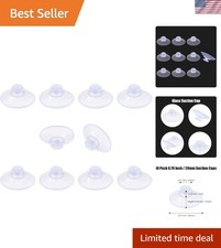 20mm Clear Suction Cups for Tables  Walls - 10 Pack PVC, Heavy Duty Performance