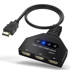 (209)HDMI Switch, HDMI Splitter 3 in 1 Out 4K@60Hz, 3-Port Switcher...
