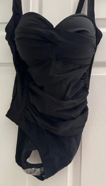 Traje De Baño Negro Una Pieza Mujer Talla L Control Abdomen Nuevo Sin Etiqueta Foto 4 de 4