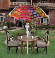 Vintage Garden Decorative Large Umbrella Sun Shade Cotton Outdoor Parasol Design