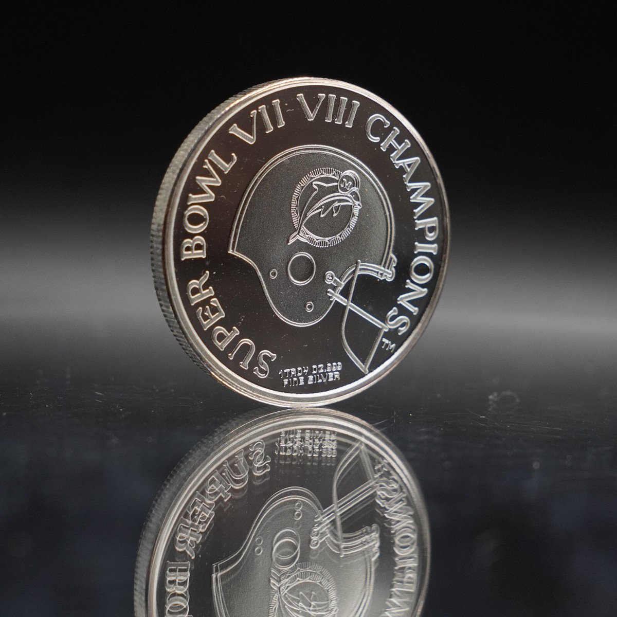 1987 Joe Robbie Super Bowl Miami Dolphins Champs 1oz 999 FINE