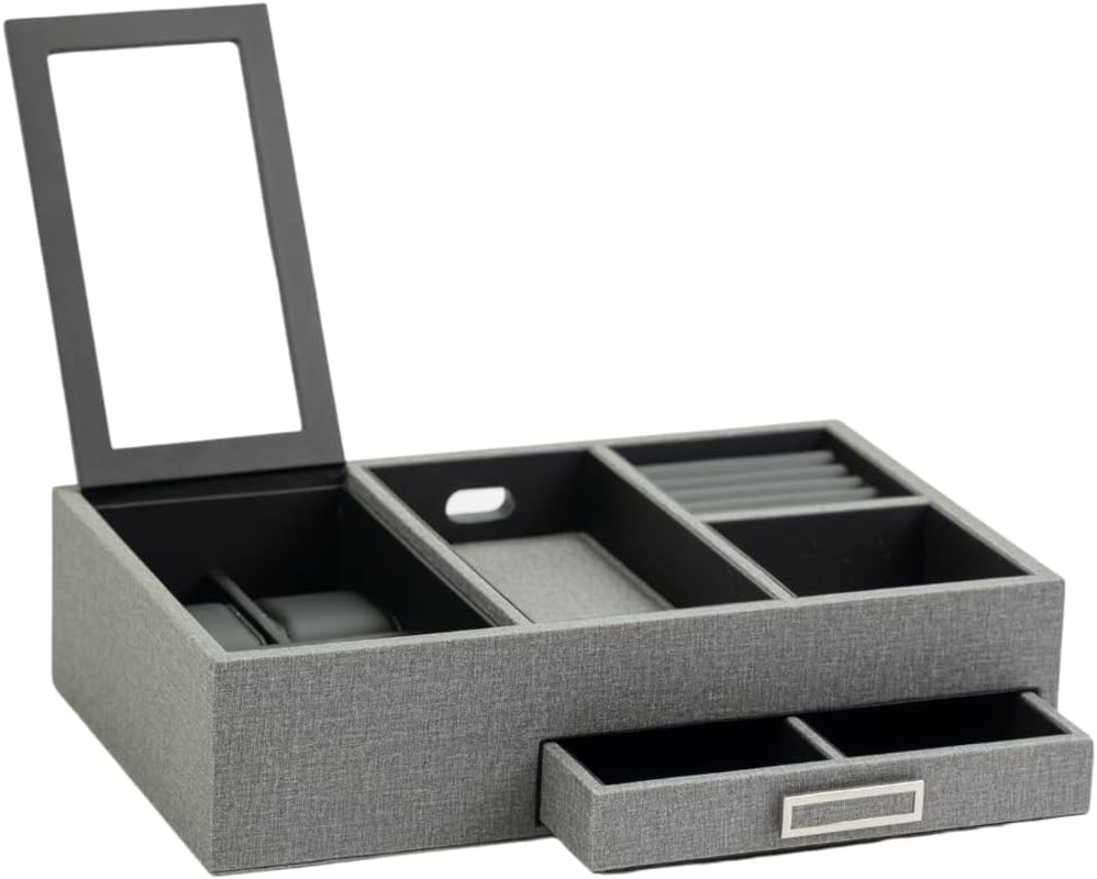Stylish 4-Watch Multi-Use Valet Tray for Jewelry and Accessories