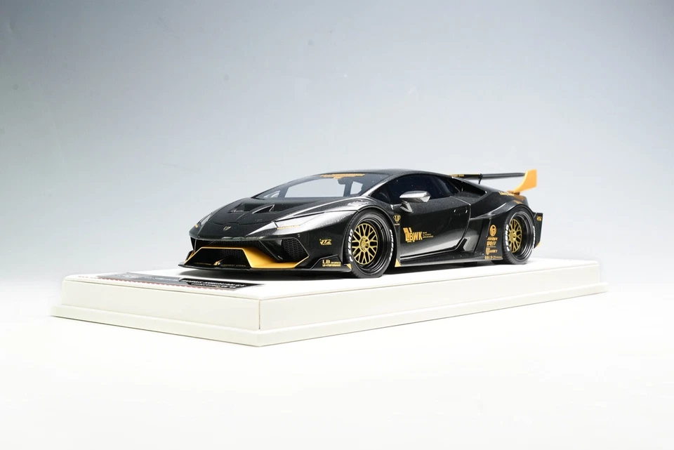 1/18 Ivy Models Lamborghini Huracan GT Liberty Walk Cuero Negro y Dorado 66 piezas Foto 3 de 4