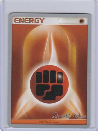 2009 Pokemon Weltmeister Feuer Energie Diamant Perle gestempelt David Cohen LP