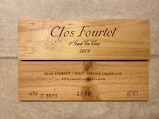 2 Rare Wine Wood Panels Chateau Clos Fourtet Vintage CRATE BOX SIDE 1/24 1241