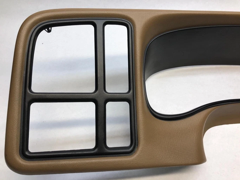 99 GMC Sierra 1500 Tan Oak Instrument Cluster Dash Trim Bezel 15999589 15731974 - Image 2 of 4