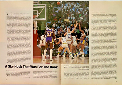 Kareem Abdul-Jabbar 31,421 Pts. NBA Scoring Record 1984 Vintage Magazine Photo
