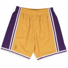  SMSHGS18236-LALLTGD96 Mens Mitchell  Ness NBA Swingman Home Shorts LA Lakers