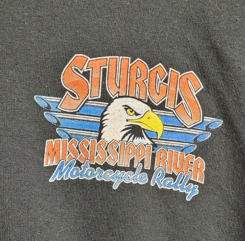 Vtg Sturgis Mississippi Motorcycle Rally Biker T-Shirt Sz XL Davenport Iowa 2004 - Picture 3 of 5