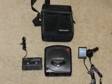 SONY D-802K DISCMAN CD Player Mega BASS With Cassette, AC & DC Adapters W Case