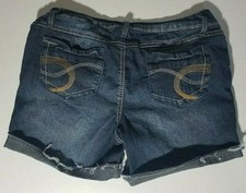 Mudd Denim Jeans Short Teen/Juniors Size 11 Dark Wash High Rise Mid Thigh Length