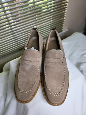 Calvin Klein New Arthur Light Natural Suede Size 8m Penny  display picture 1