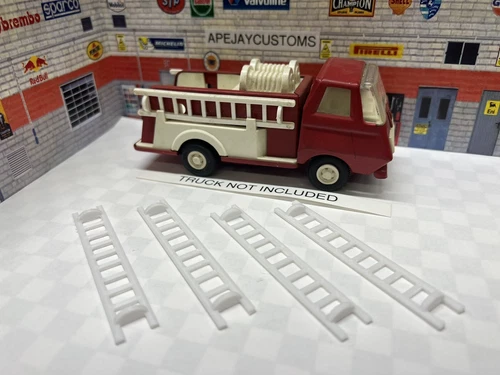 Vintage Tiny Mini Tonka 595 Red Fire Engine Pumper Truck 4 ladders(LADDERS ONLY)
