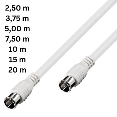 Antennenkabel F-Quick Schnellstecker SAT Kabel 100dB für TV Modem Internet HD