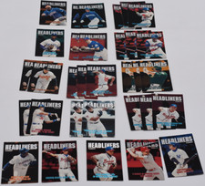 Carte Fleer Headliners Foil Baseball 1997 lotto di 32 alcune doppie e triple 4-20