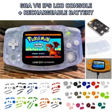 Nintendo Game Boy Advance GBA V5 IPS GLACIER System USB-C Rechargeable Battery