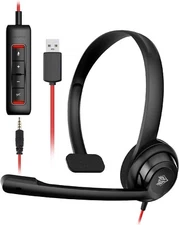 NUBWO HW02 Black Digital Stereo Sound High Quality USB Telephone Headset