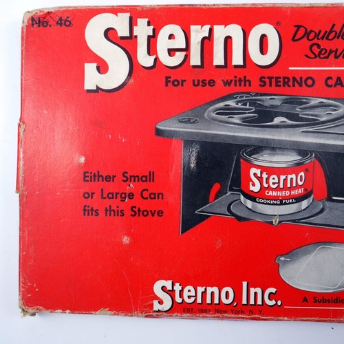 Lotto 2 Fornelli da Cucina #46 Vintage Sterno Doppio Servizio - 1 Nuovi e 1 Usati in Scatola - Foto 7 di 20
