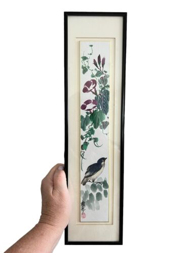 Original Chinese Brush Painting by Kuei Dorman Bird and Flowers Framed - Picture 1 of 6