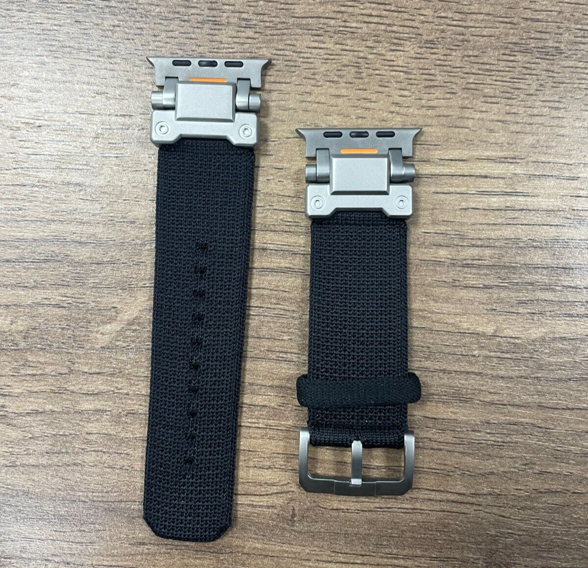 Knitted Fabric Watch Band for Apple Watch Titanium Clasp Titanium Connectors