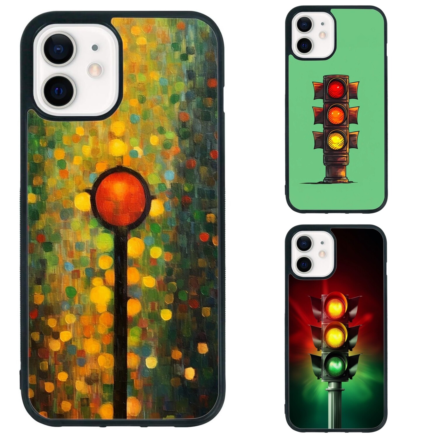 Phone Case For iPhone XS XR 6 7 8 Plus SE 2nd 3rd traffic light realistic-image