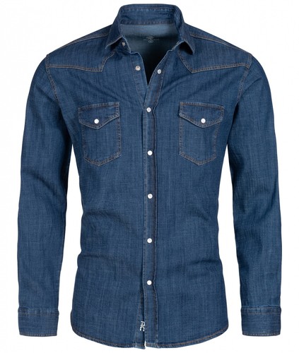 Rock Creek Herren Jeanshemd Denim Blau Herrenhemd Regular Fit Langarm S-XXL M4 - Bild 5 von 23