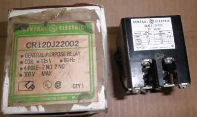 CR120J22002 GE Relay 115V 300V Max 5945-00-907-8746 Made in USA