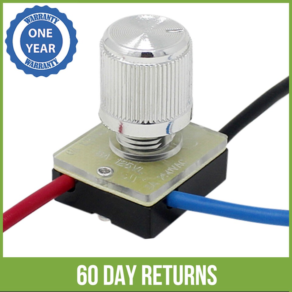 Zing Ear Rotary Turn Knob Canopy Switch For Lighting & Fans Single Pole ...