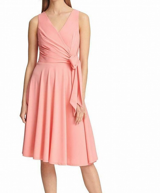 peach work dress