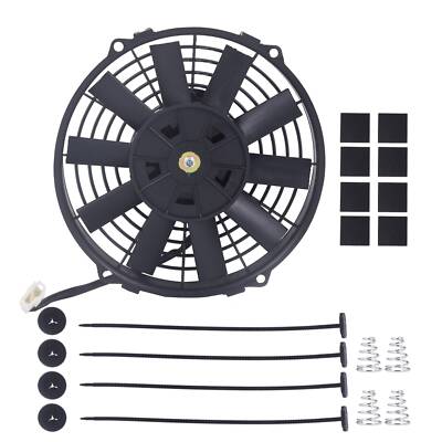 9'' Inch 700CFM Slim Push Pull Electric Radiator Cooling Fan Mount Kit Universal