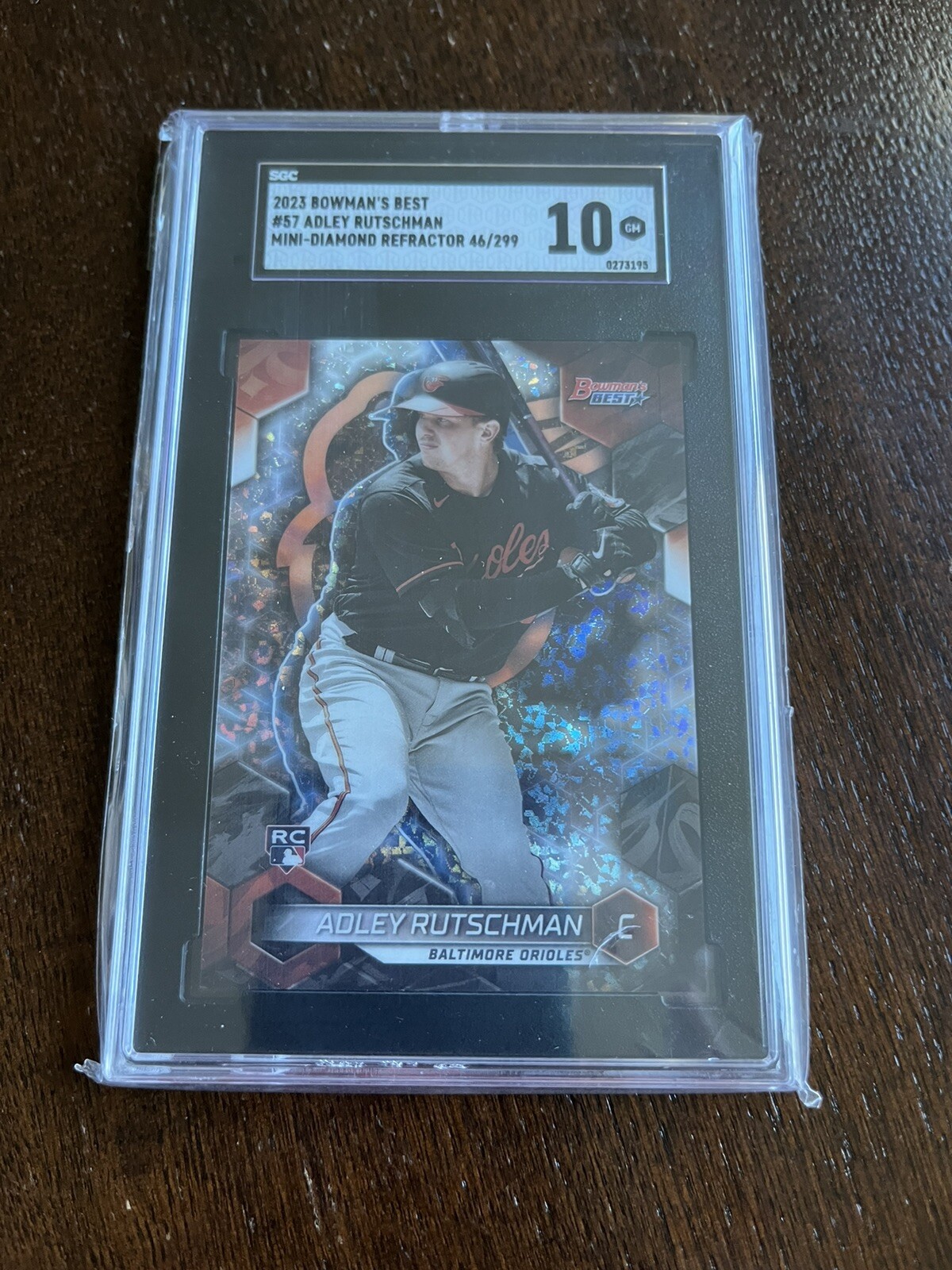 2023 Bowman’s Best Adley Rutschman Rookie Mini Diamonds/299! SGC 10