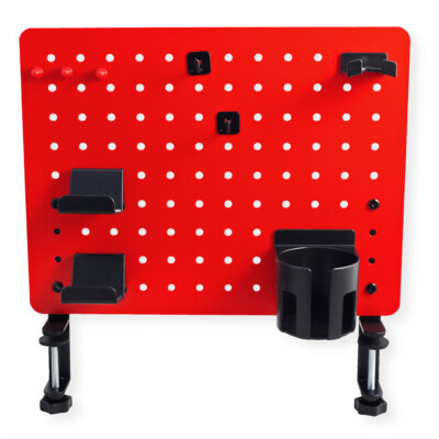 Stecktafel für Gamer, Klemmhalterung, rot - 2x Gaming-Controller-Haken