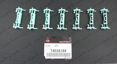 New Genuine Mitsubishi 08-15 Lancer Evolution Roof Molding Clips 7403A194 7pcs