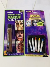 2 SET CREAM MAKEUP Brown Halloween Costumes Face Paint  Make-up crayons