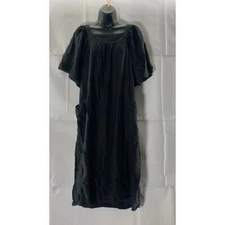 M. PATMOS Women's Black Louise Square-Neck Volume Sleeve Midi Dress SZ XS