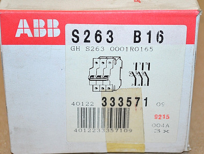 ABB S263 B16A Leitungsschutzschalter GHS2630001R0165 Sicherungsautomat 3pol NEU